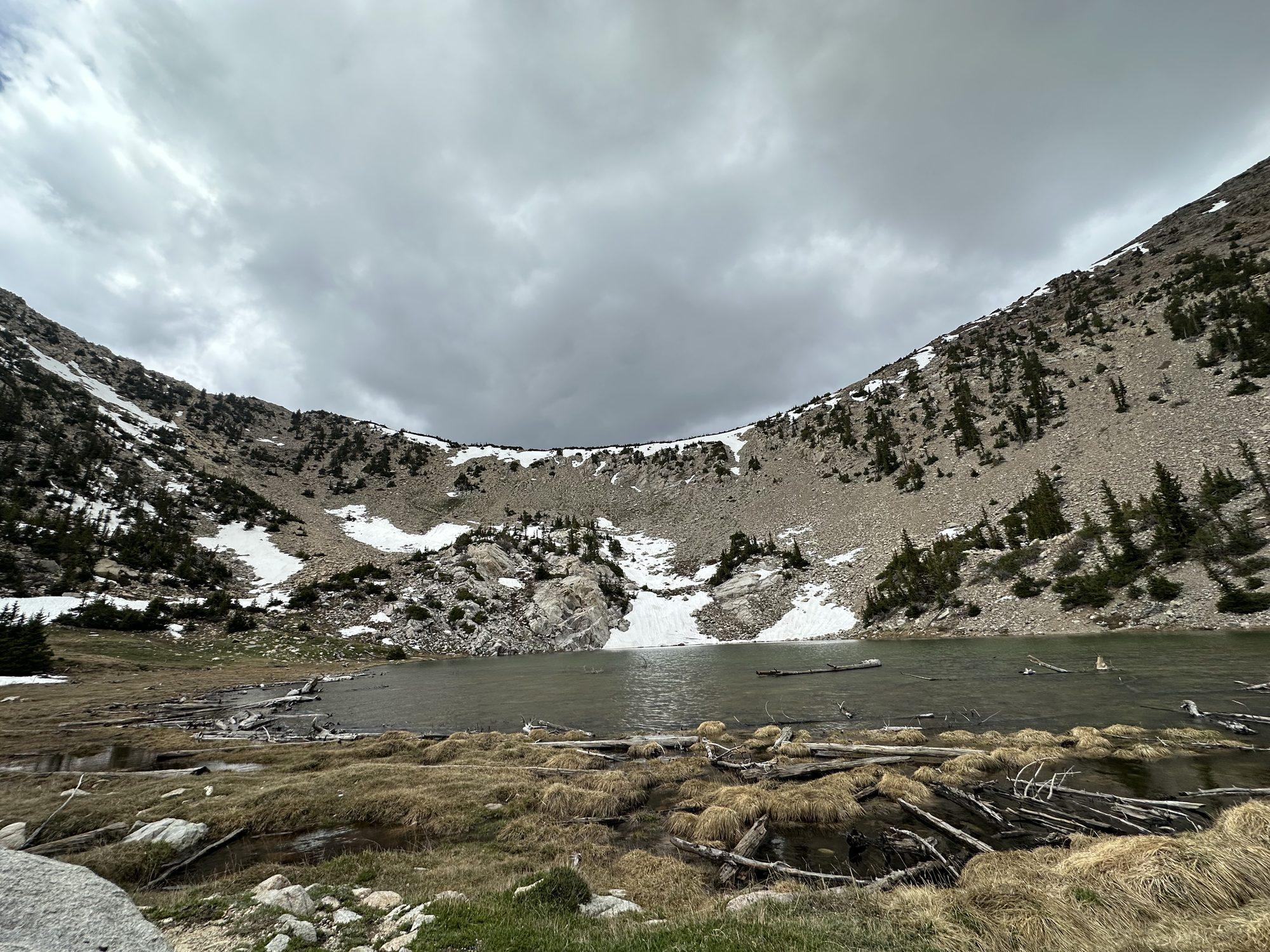 A snow-filled cirque in Great Basin
