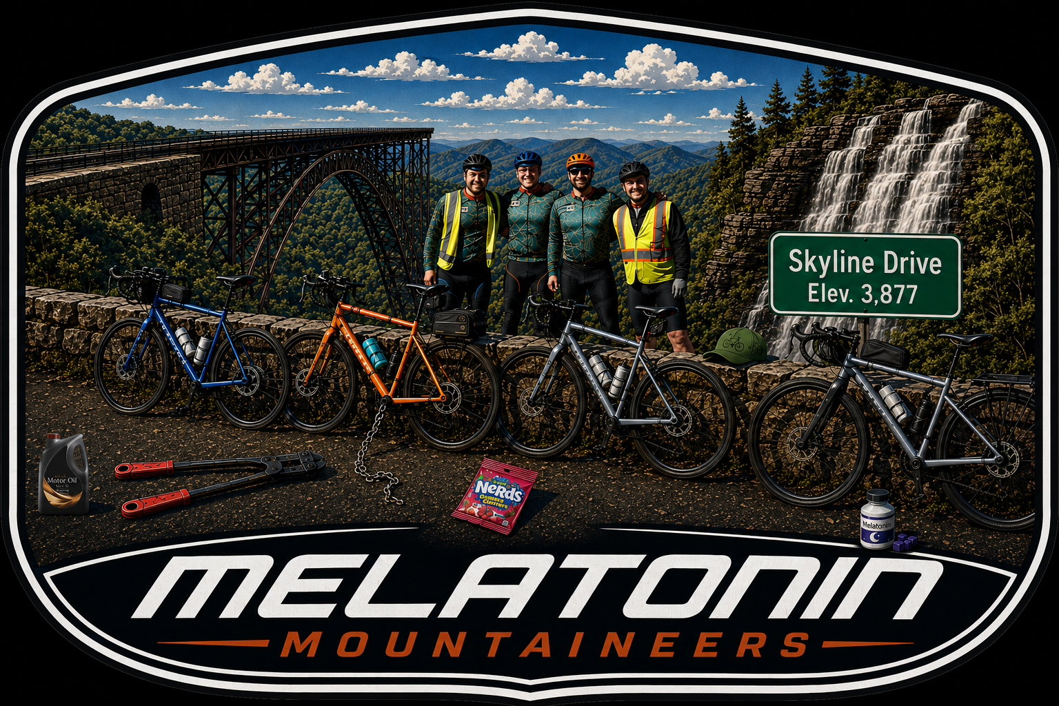 New River Gorge and Skyline Drive biking trip patch